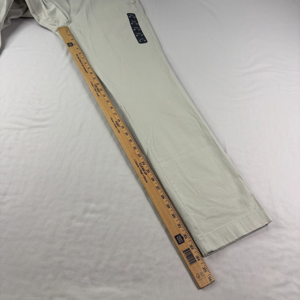 J Crew Pants Mens 36x34 (Fits 34x34) Beige Chino Athletic Slim Fit Preppy NEW - Picture 9 of 13